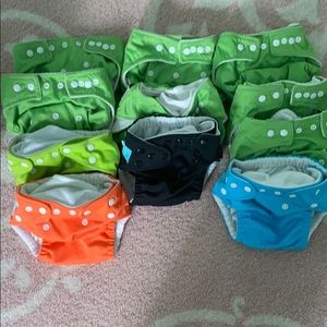 Huge lot of cloth diapers and inserts!